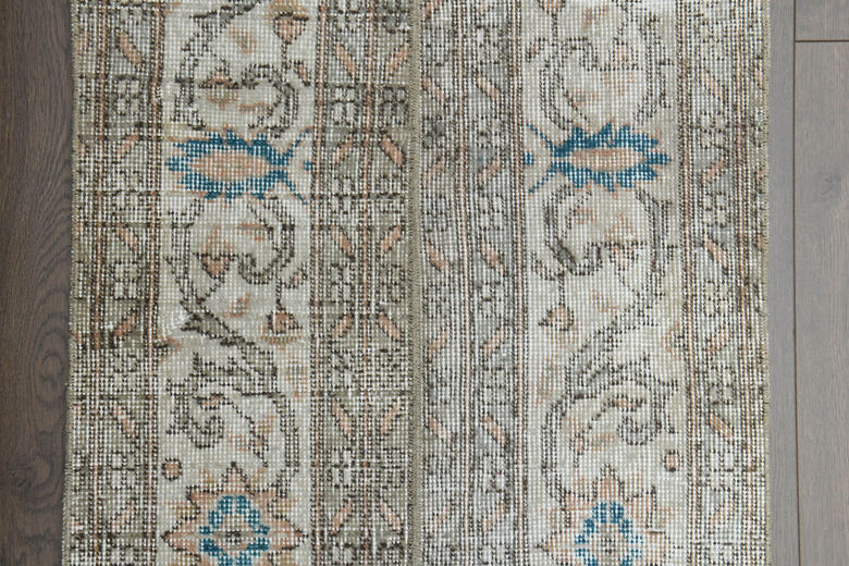 Vintage Oushak runner rug, staircase decoration 64x273.