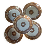 5 coupelles anciennes en porcelaine U et Cie Sarreguemines