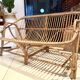 Vintage rattan bench sofa