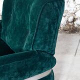 Fauteuil en velours vert "spage age" par Beka, 1970