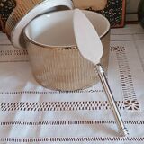 Silver-plated metal foie gras shovel