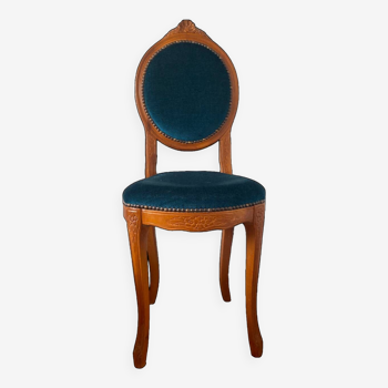 Louis Philippe blue medallion chair