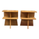 Asymmetrical Mid Century Modern bedside tables oak 1960
