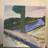 Paysage de Gien signé Persu