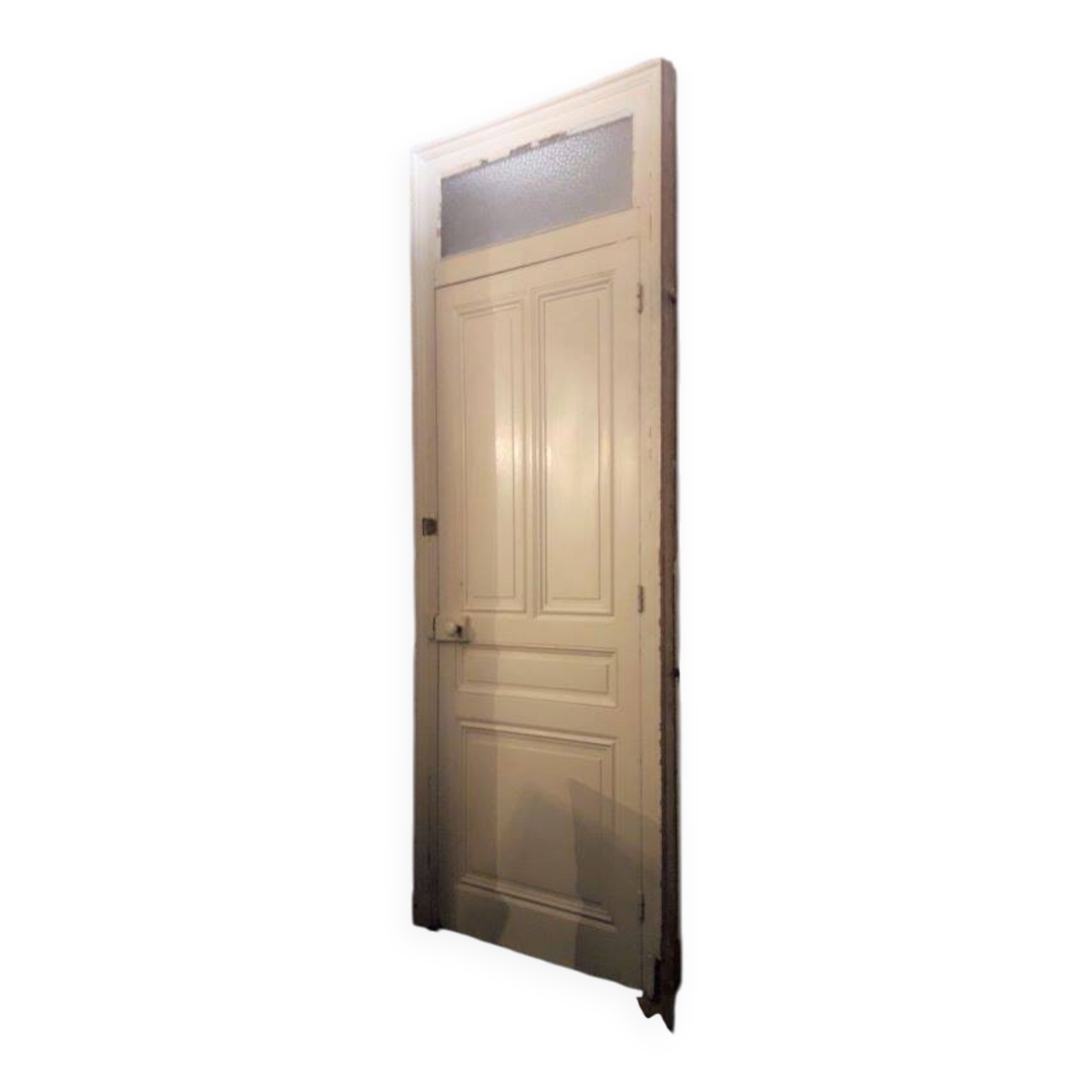 Old Haussmannian door 83x219.5cm with glazed transom frame.