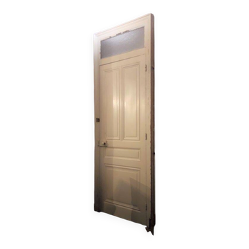 Old Haussmannian door 83x219.5cm with glazed transom frame.