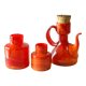 Set vases and coffee maker orange Moorish Vieil