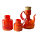 Set vases and coffee maker orange Moorish Vieil
