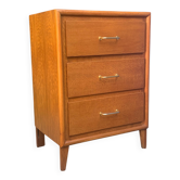 Vintage chest of drawers with oak compass legs, 1950s