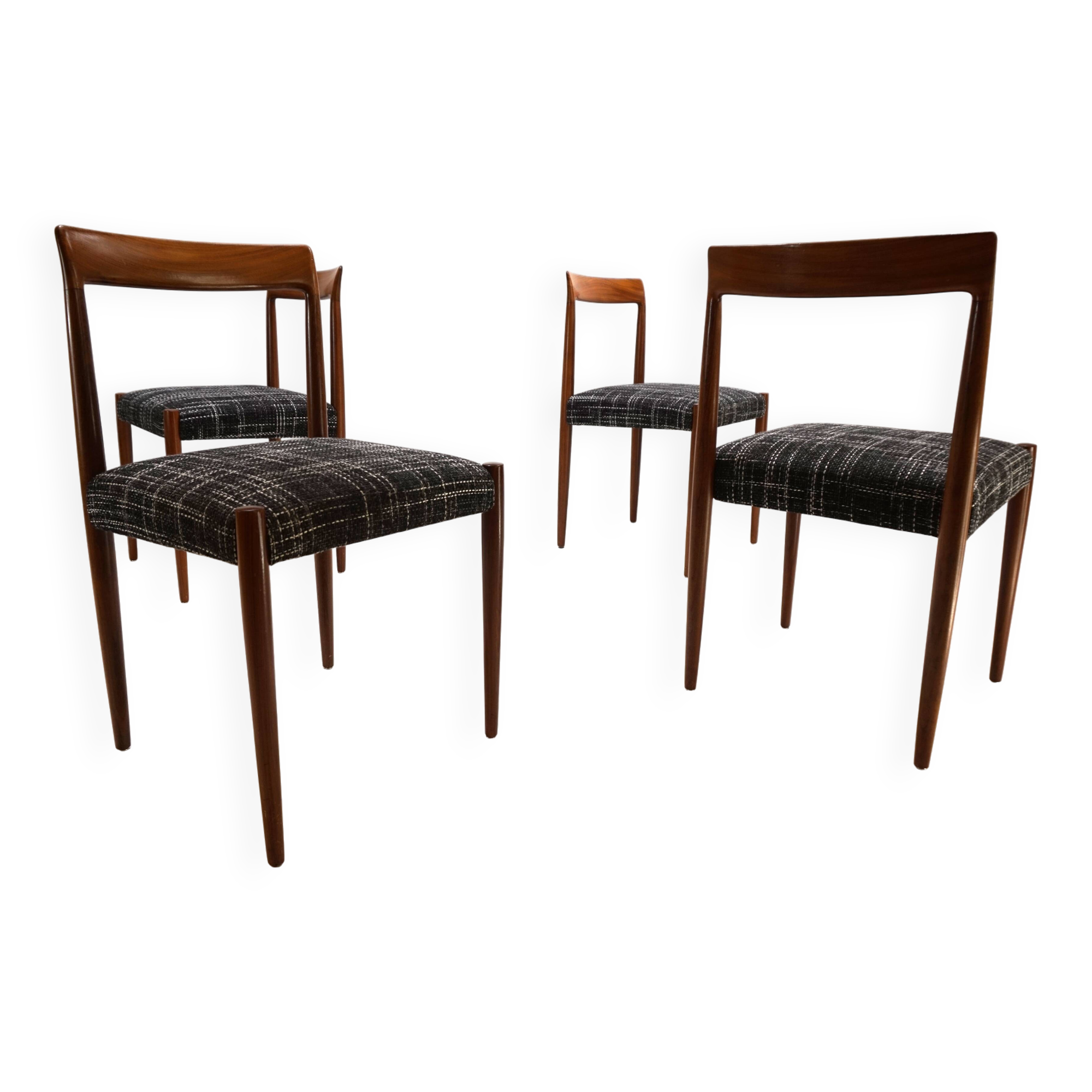 Lübke Teak Dining Chairs Set of 4, 1960