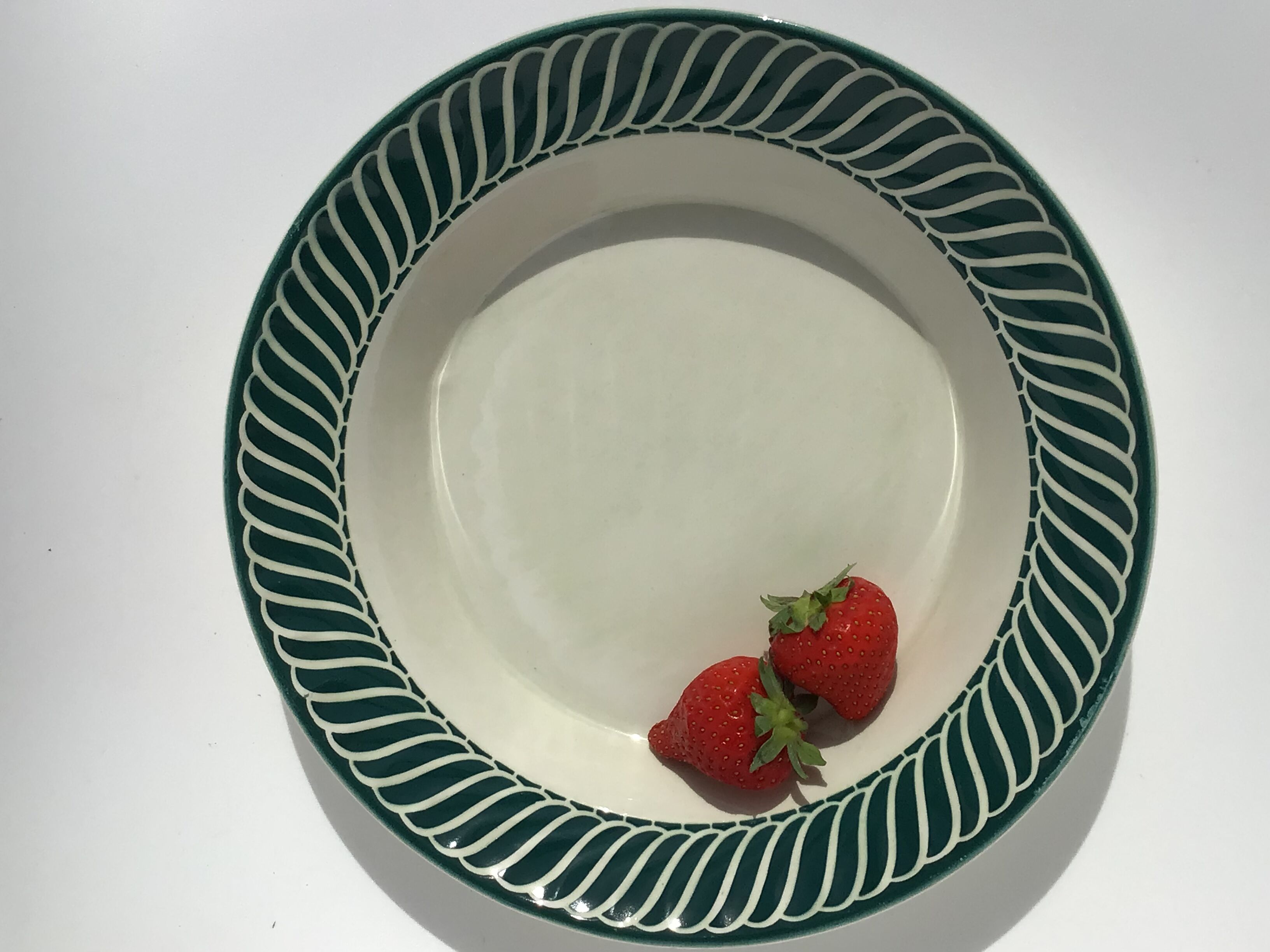 Hollow dish Digoin dark green jacquot model