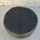 Pouf en patchwork de cuir vert, années 70