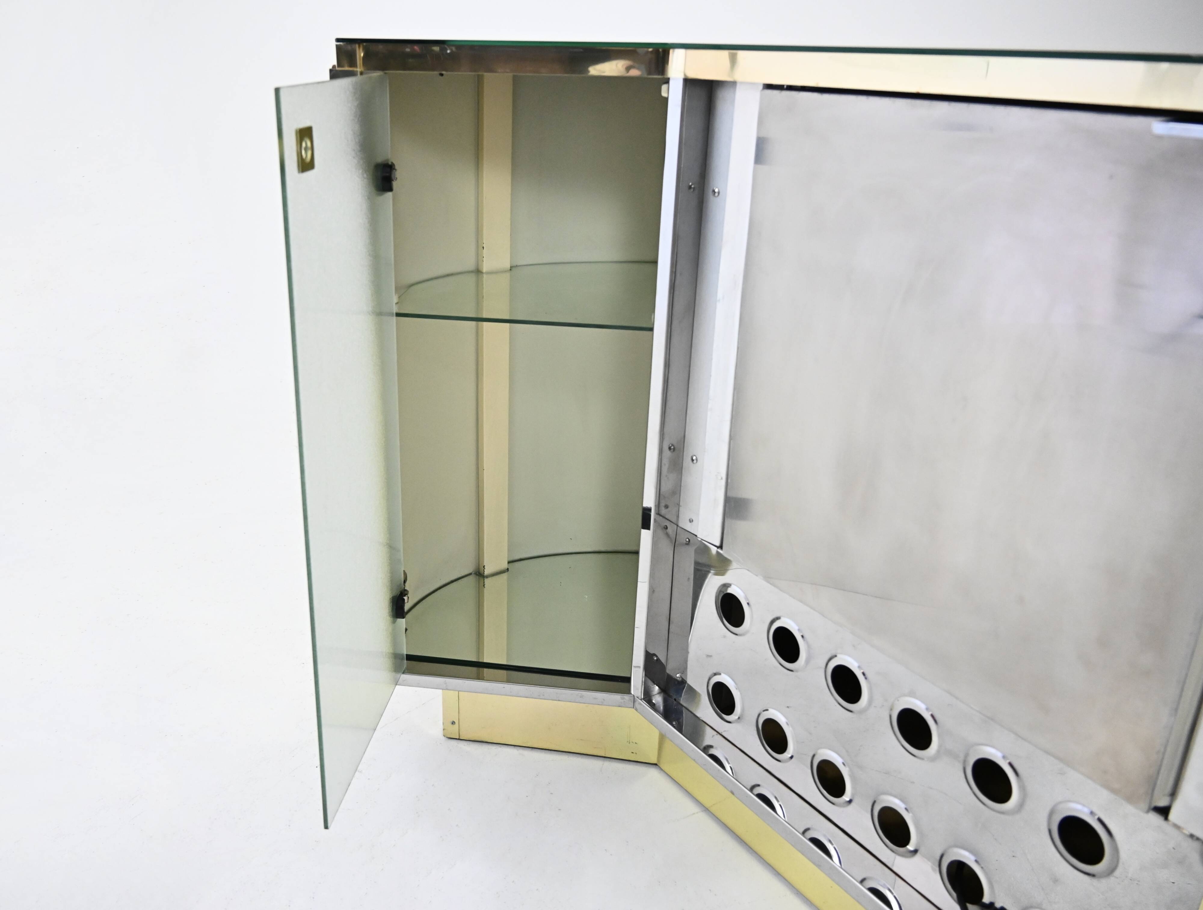 Bar set attributed to Willy Rizzo, 1970s.