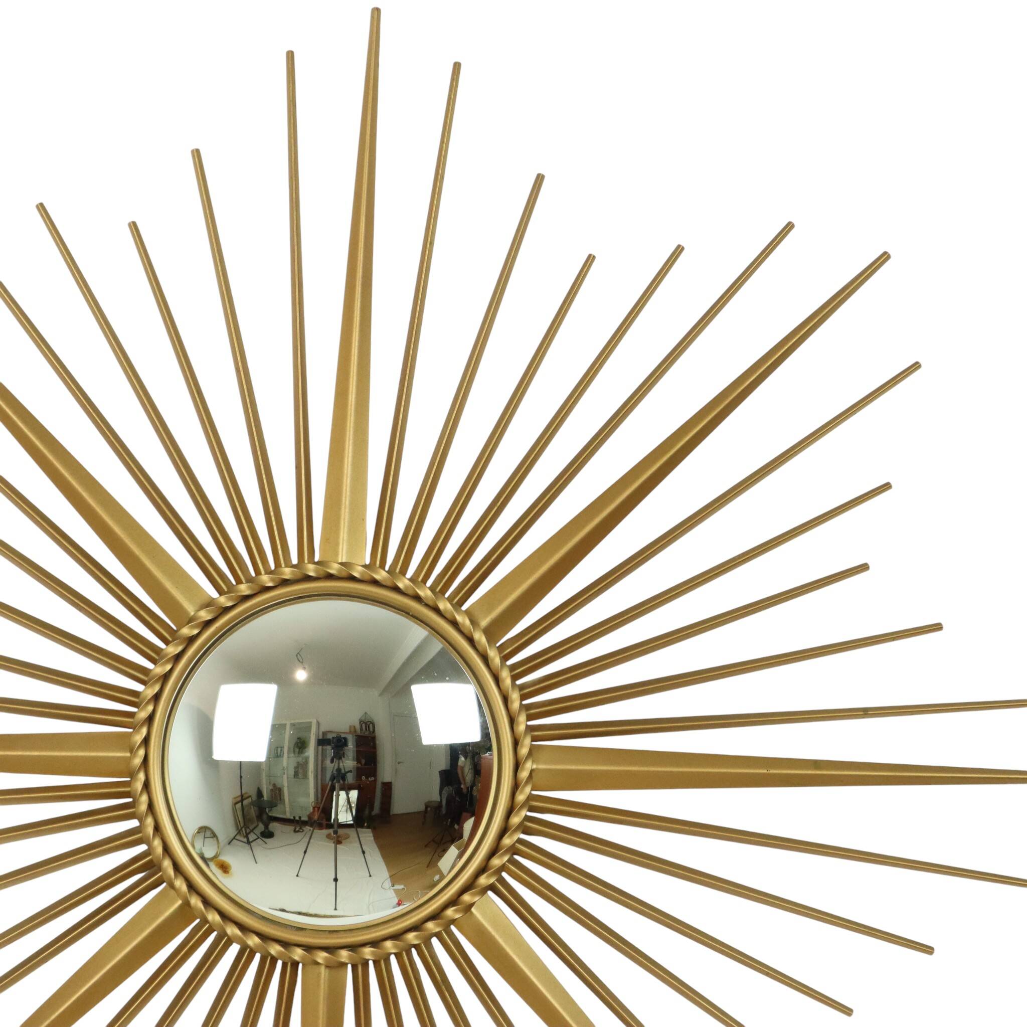 Large Vintage Sun Mirror Chaty Vallauris France 86cm