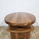 Solid teak TV table with swivel top, Silkeborg, Denmark, 1960s/1970s.