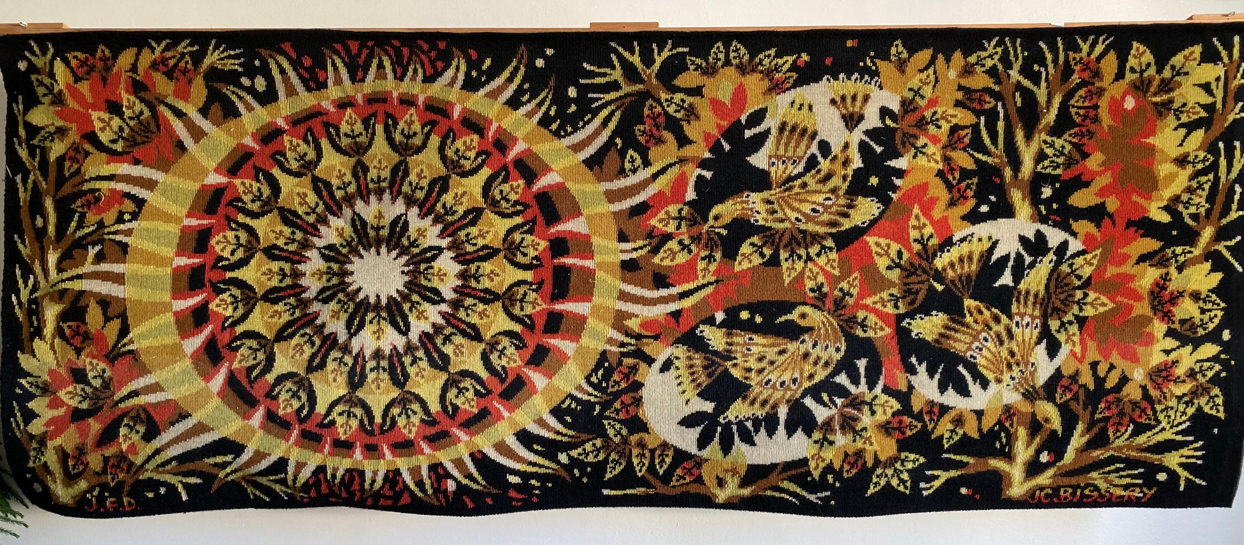 Aubusson tapestry "Aurore" by Jean Claude Bissery