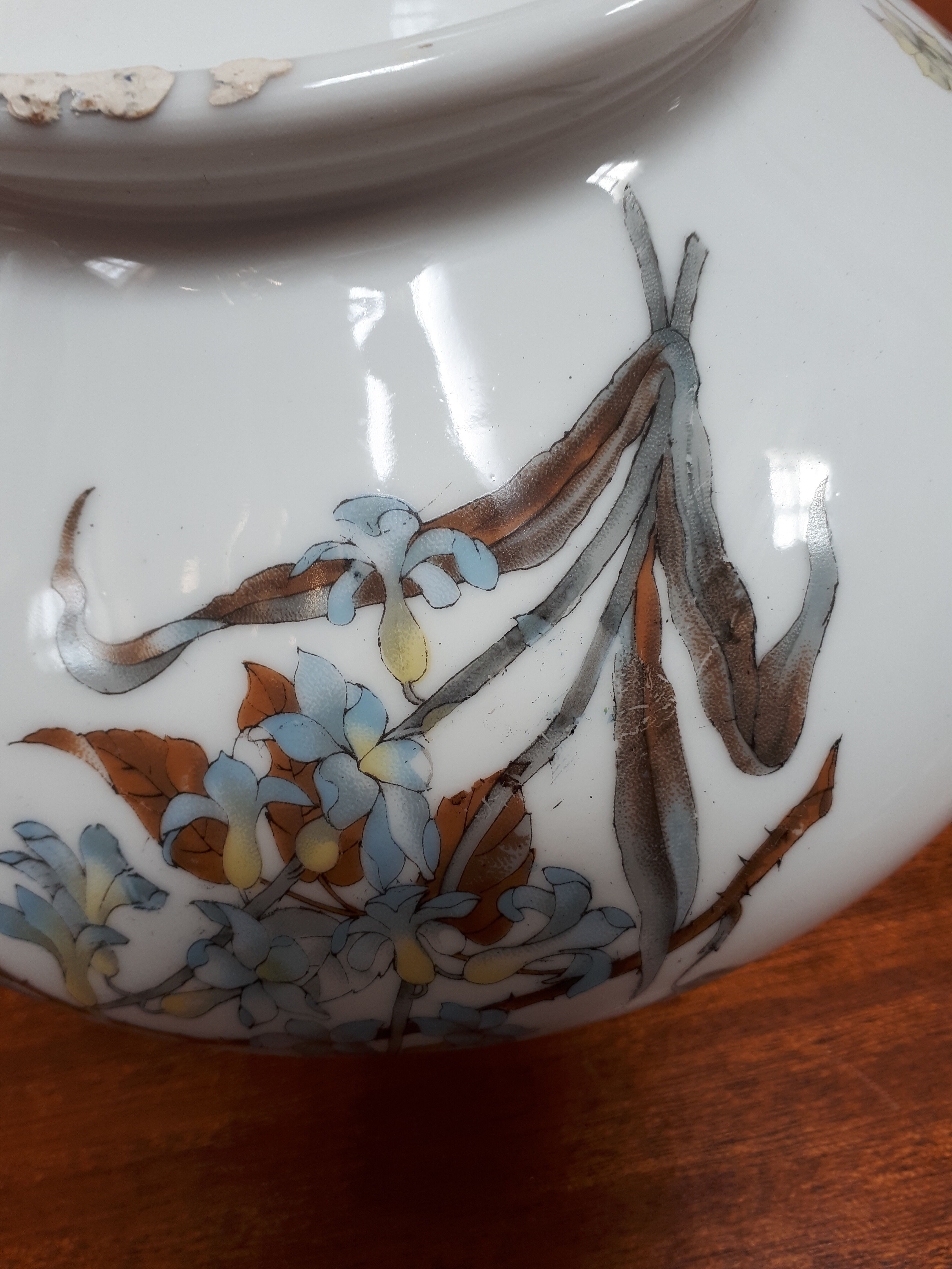 Vegetable soup tubeware XIX th flowers Grand Dépot Drouot