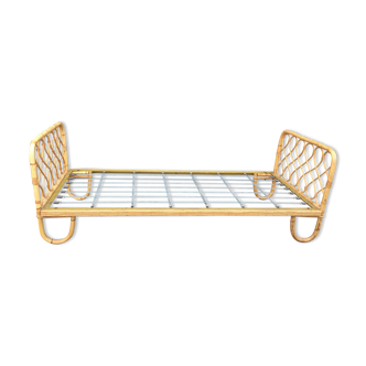 Bamboo and rattan bed
