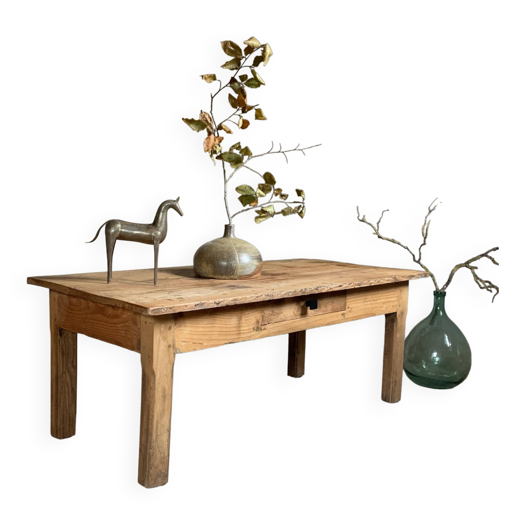 Rustic farmhouse coffee table