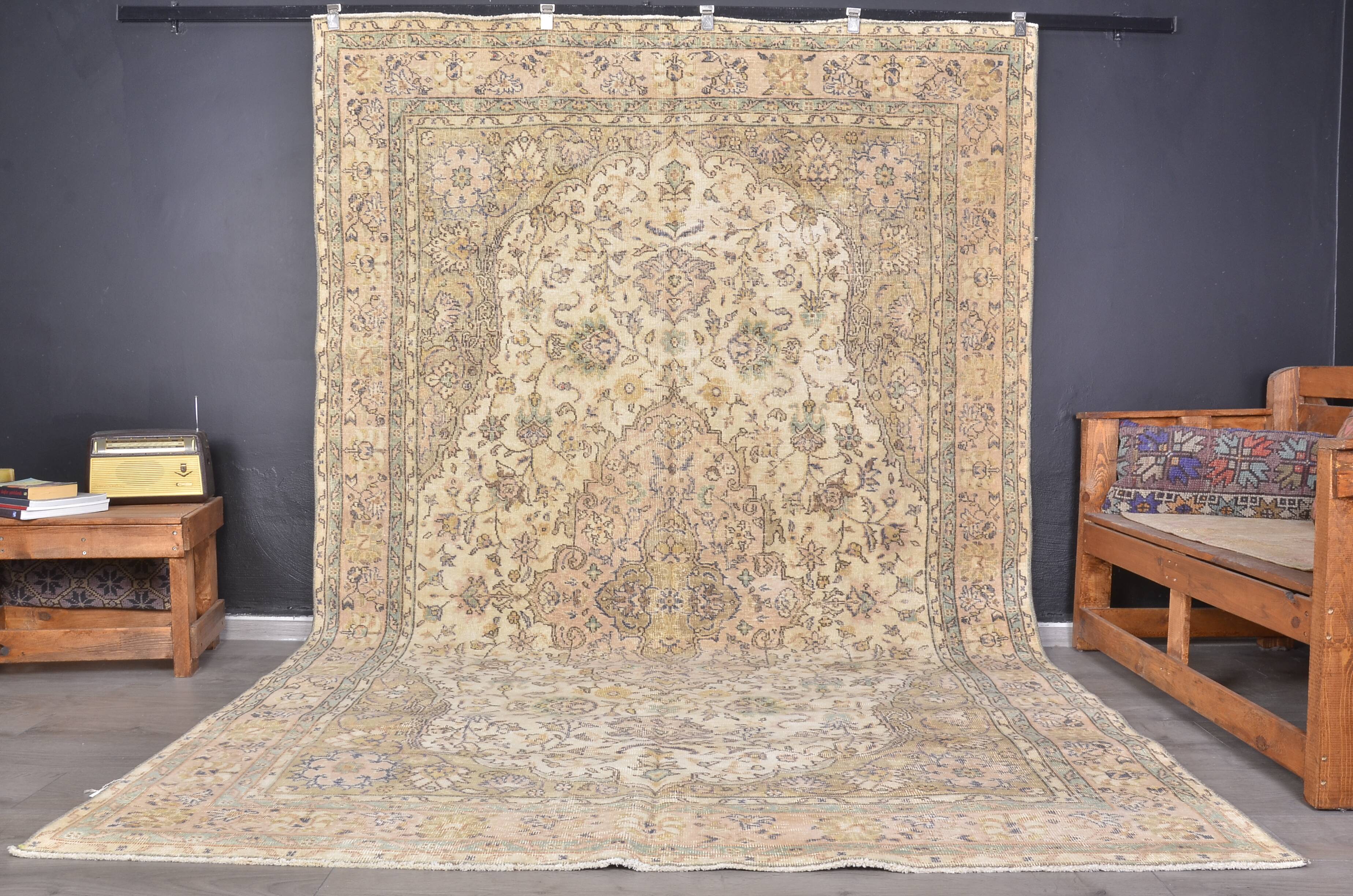 Vintage Turkish Oushak Wool Rug sku 2362