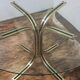Glass round table - design 70s - Hollywood Regency