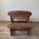 Brutalist wooden bench from the 60s