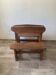 Brutalist wooden bench from the 60s