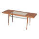 Table basse en bois, métal et verre par Jitona 1960