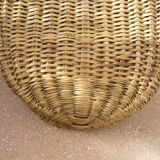 Old wicker laundry basket