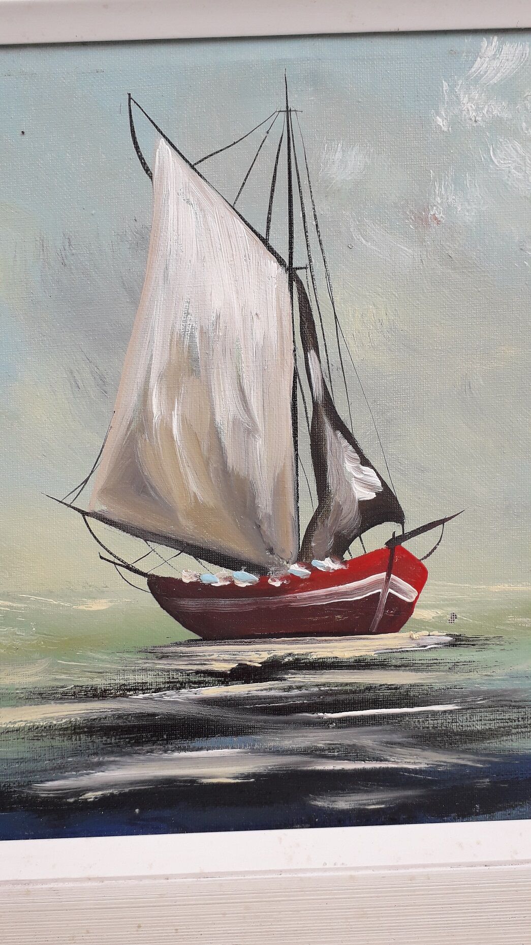 Signed marine painting