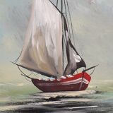 Signed marine painting