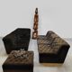 Canapé modulable vintage Laauser en velours matelassé marron