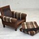 Danish club chair from the 1970s, original wool upholstery, original condition.