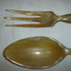 Solid silver salad cutlery set