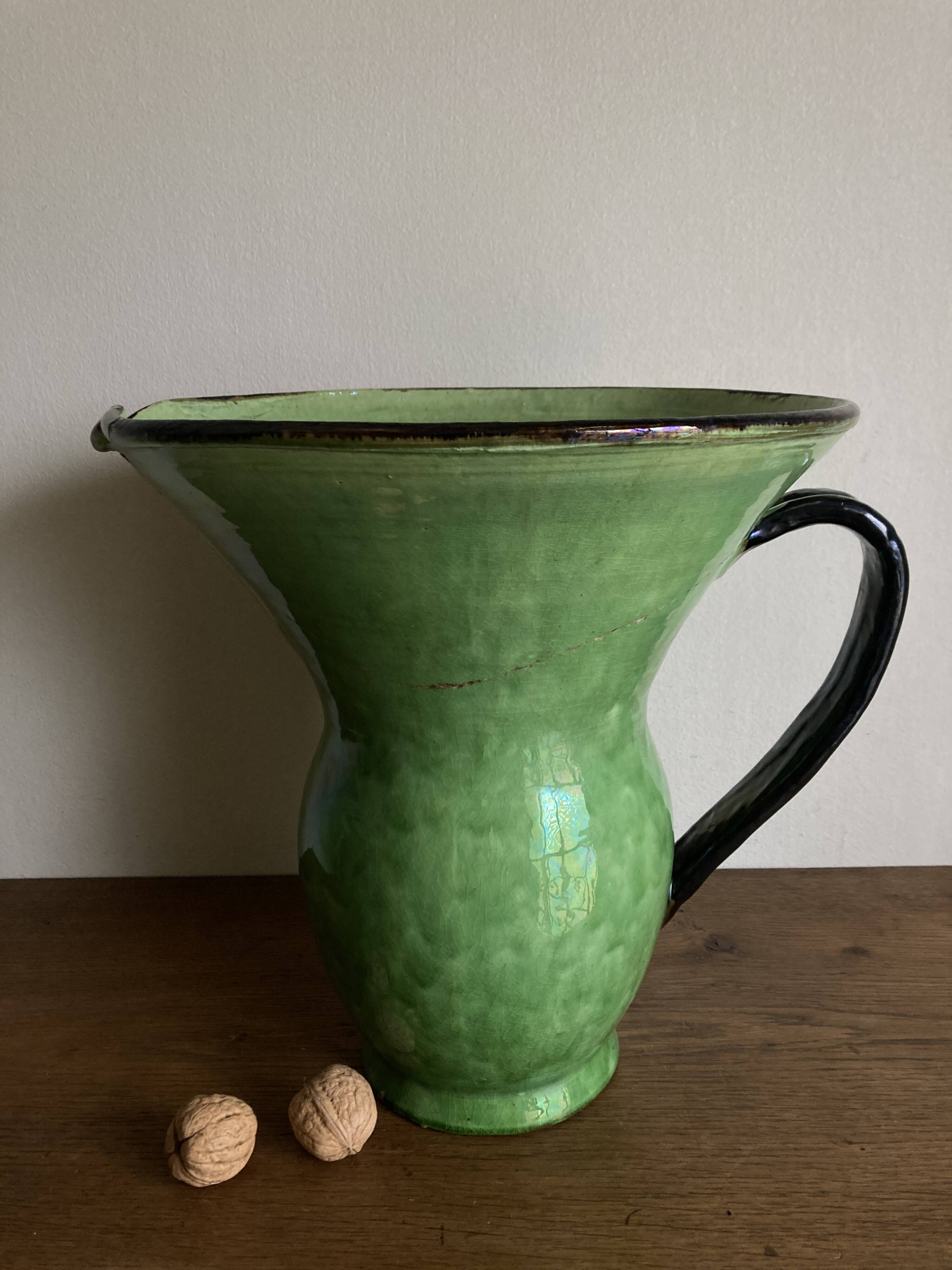 XXXXL glazed earthenware vase by Etienne Noel in Dieulefit, 1950