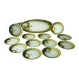 Earthenware fish service Moulin des loups France