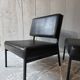 2 faux leather armchairs