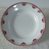 6 hollow plates Faience Orchie Moulin des loups