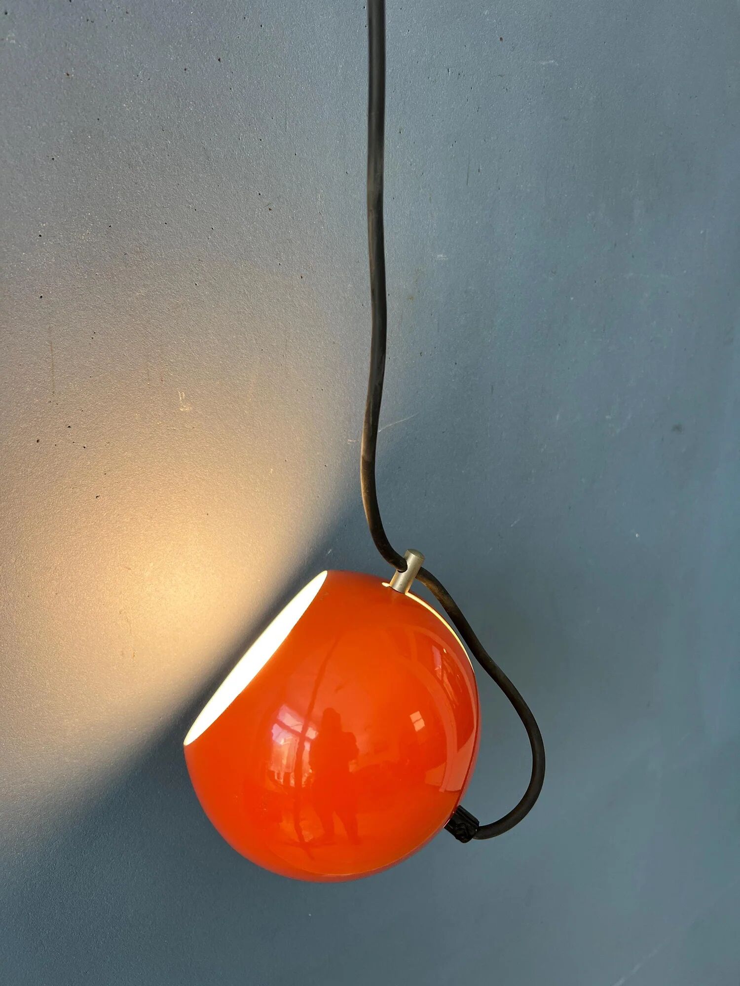 Small red adjustable Artimeta eyeball pendant lamp