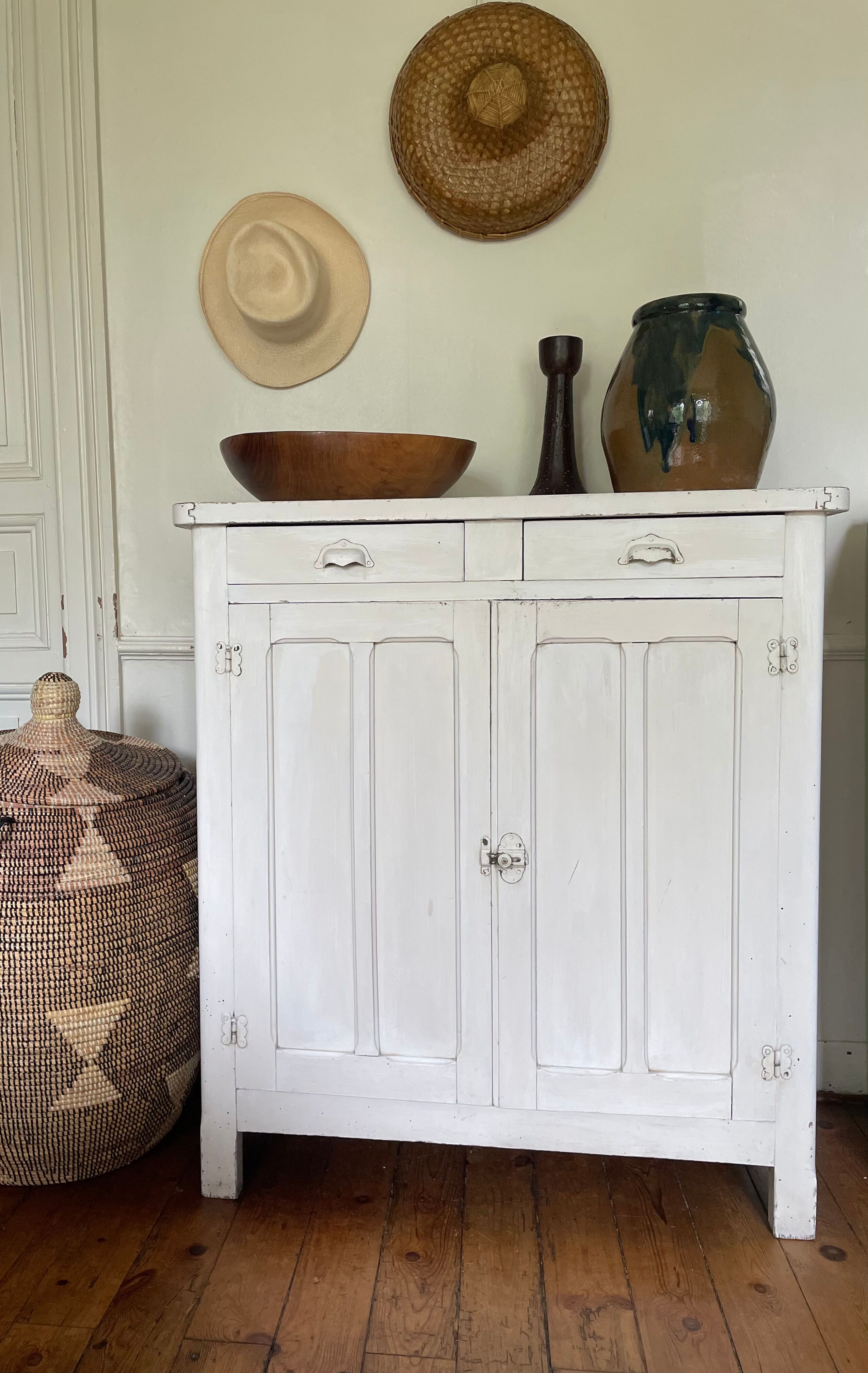 Brown enamelled terracotta candle holder