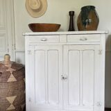 Brown enamelled terracotta candle holder