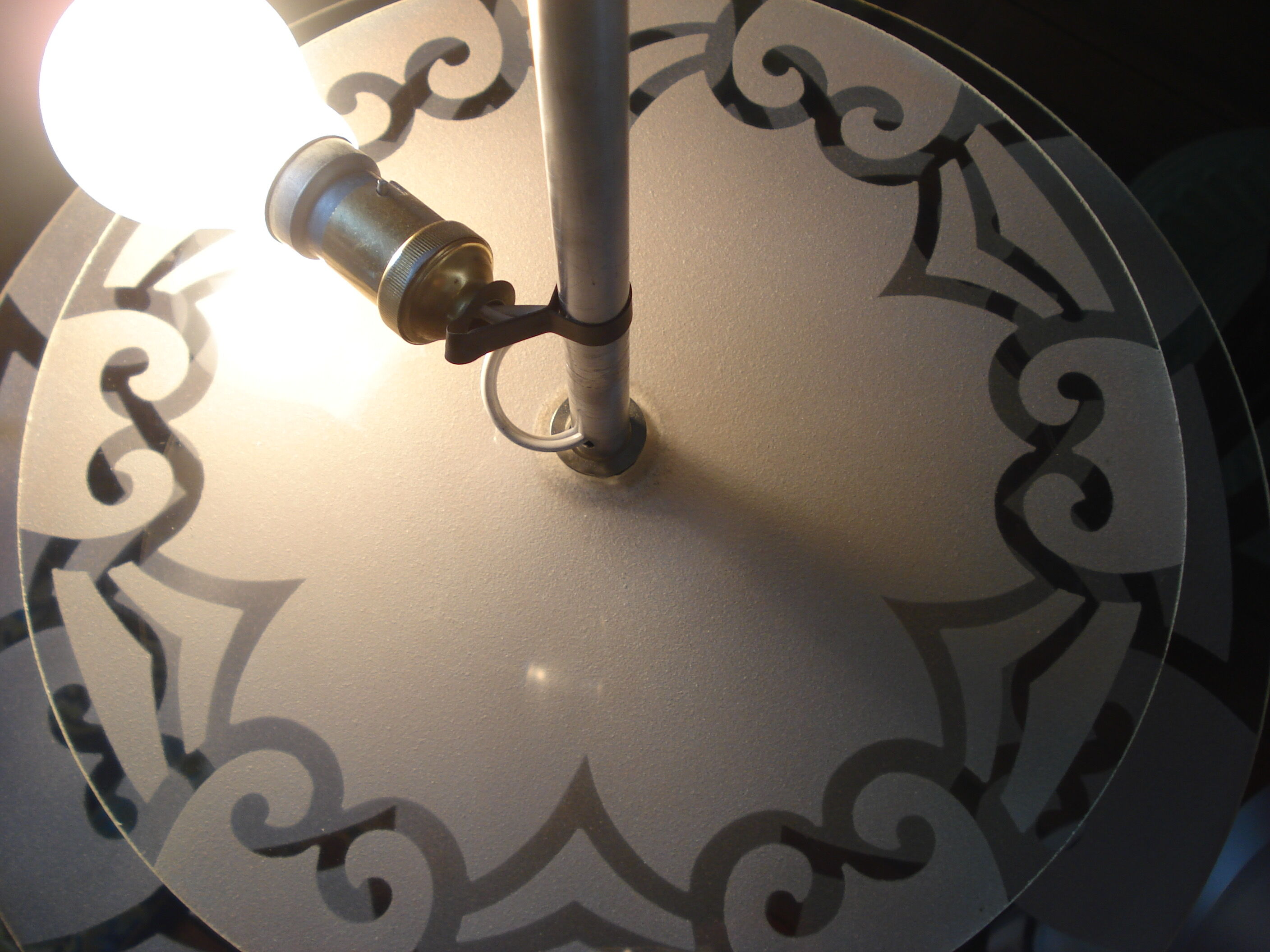 Vintage double glass plate luster 1940