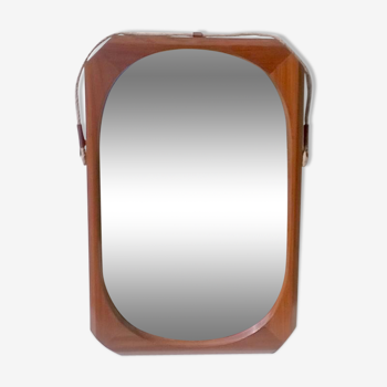 Mirror teak 1950 s 45x70cm
