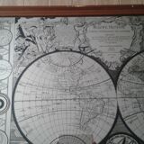 Vintage world map mirror frame