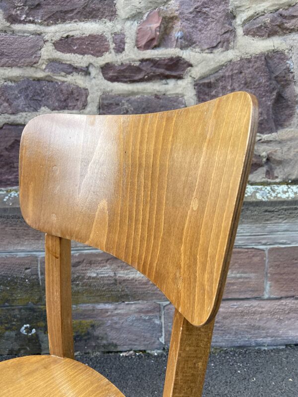 4 chaises bistrot Bois courbé Restaurant Paris bistrot baumann 1970