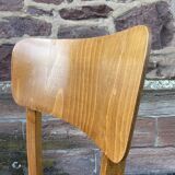 4 bistro chairs Curved wood Restaurant Paris bistro baumann 1970