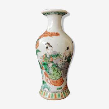 Vase porcelaine Chine famille verte 19e siècle 14 cm