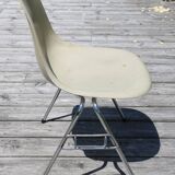 Eames cream shell chair Herman Miller