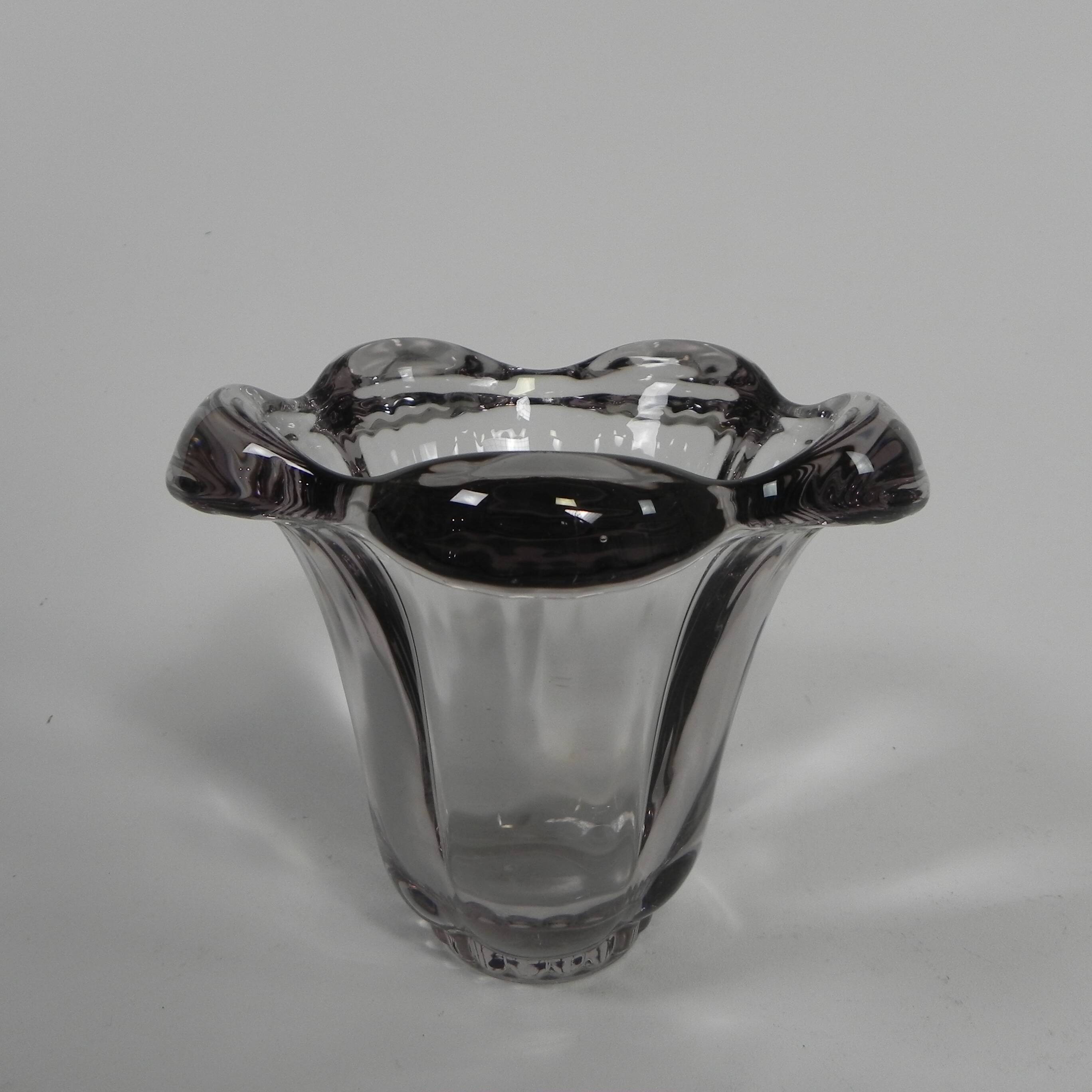 Thick-walled glass vase in Daum style, 1950s