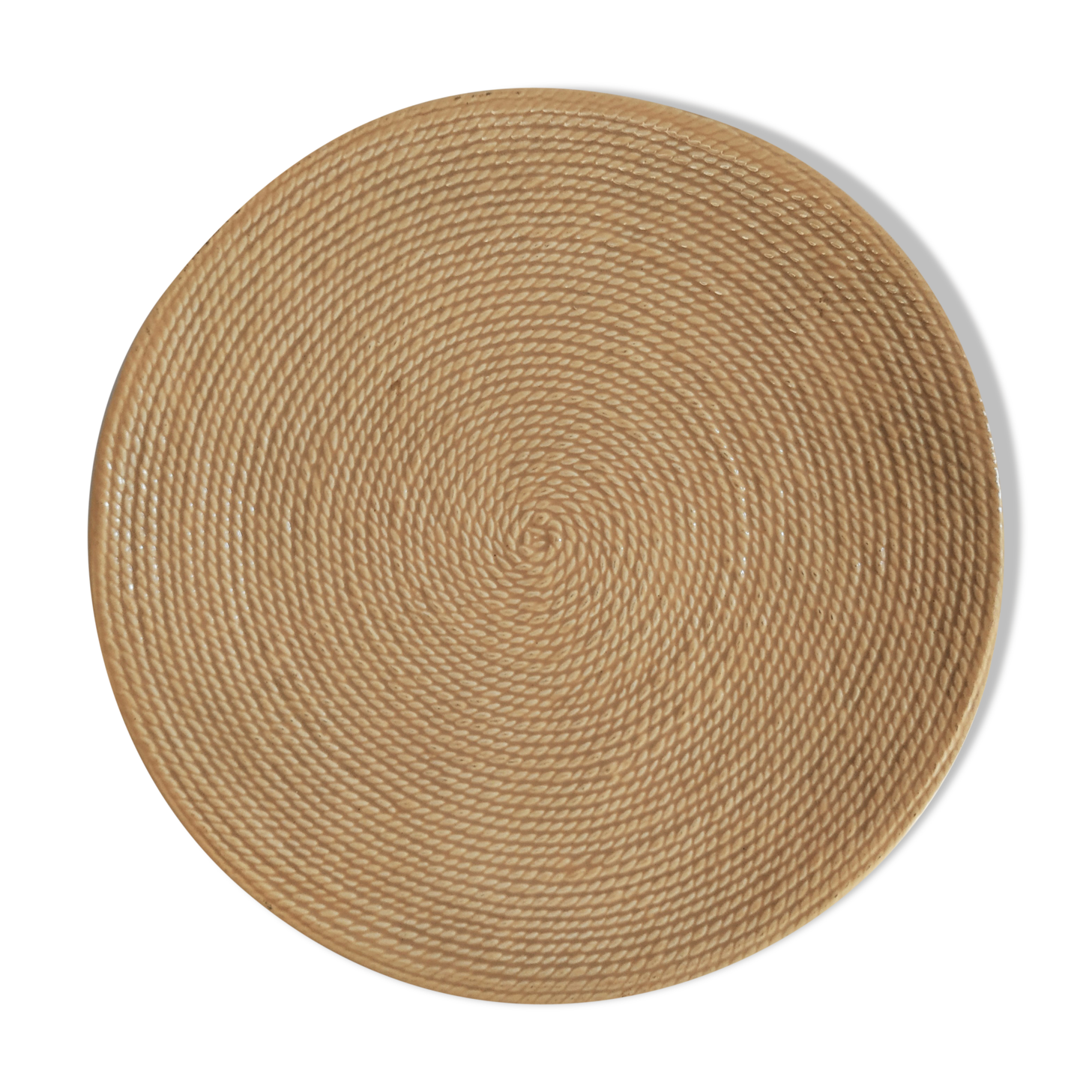 Ceramic dish, braided pattern, Keralux Boch brothers